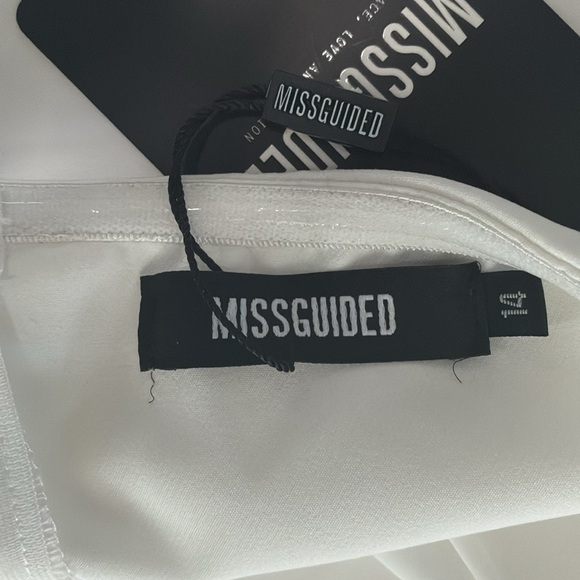 Missguided White Satin Jumpsuit - Picture 2 of 3